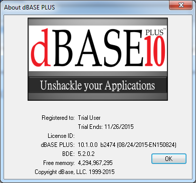 dbase software for windows 10